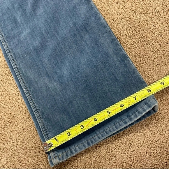 Rebecca Taylor La Vie Ines Kick Boot Velvet Velour Blue Pants - Picture 9 of 14
